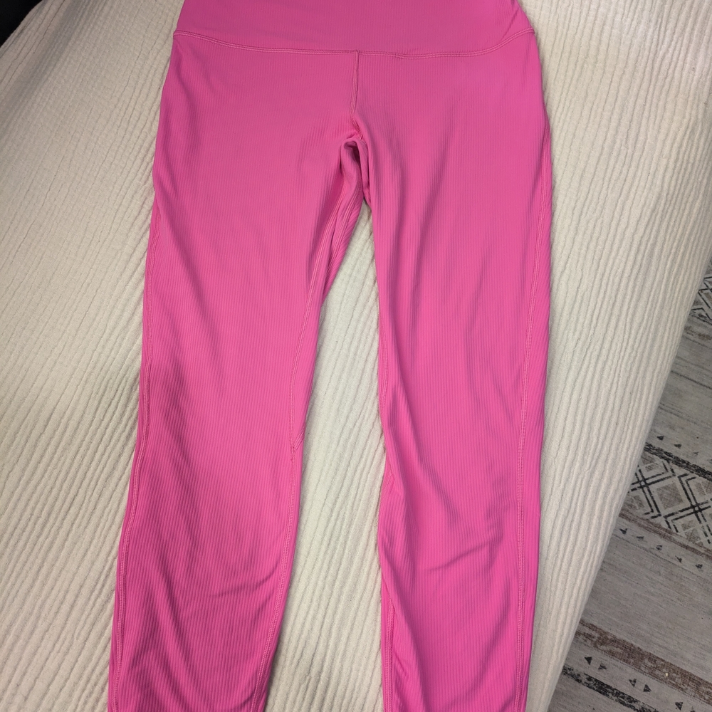 lululemon athletica Hot Pink Ribbed Leggings